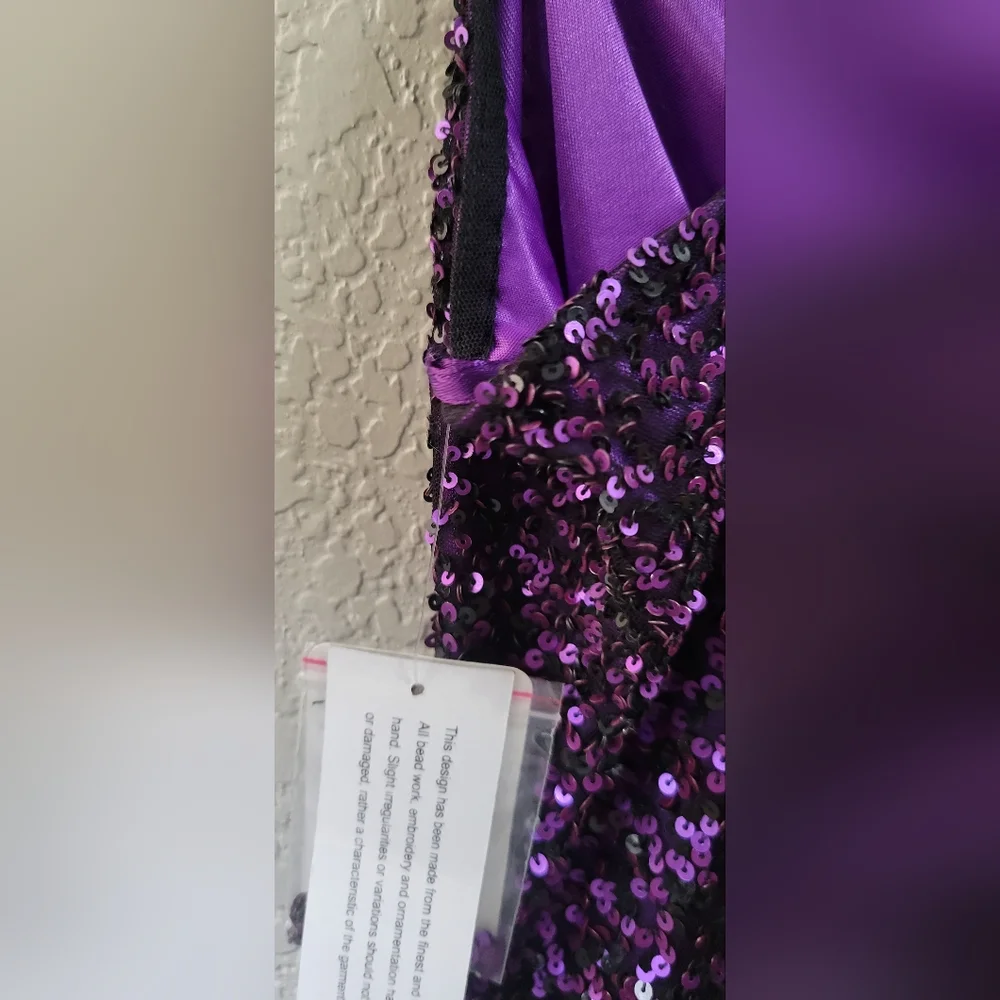 AIDAN MATTOX SEQUIN SPAGHETTI STRAPS PROM  DRESS  Size 2 NWT - Picture 10 of 11